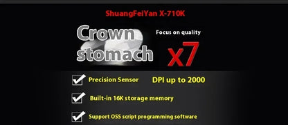 A4TECH Bloody X7-710K Wired Mouse 2000dpi Macro Programming Laptops Accessories CF/LOL/World of Warcraft E-sports Gamer Mouse