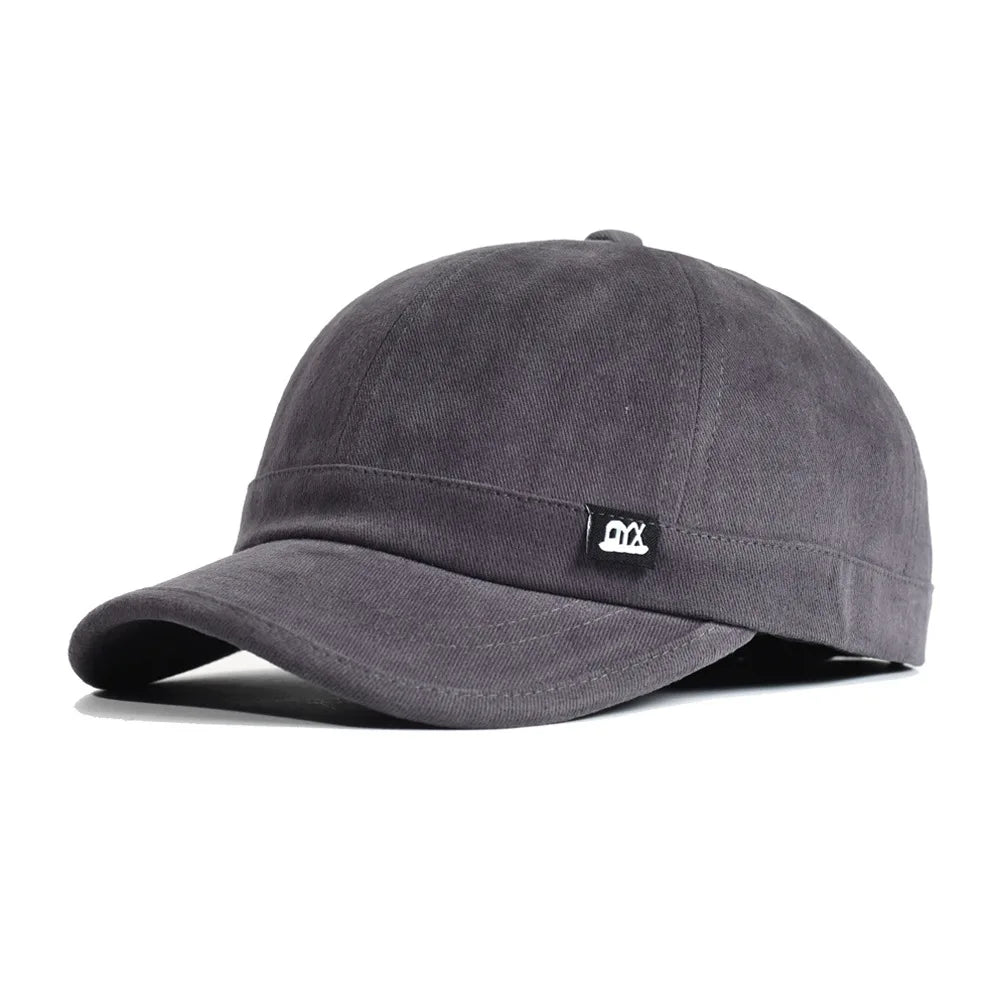 Casquette de baseball vintage à visière courte, en coton, pour homme et femme, casquette « dad hat » souple, ajustable, style « trucker », à profil bas