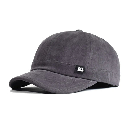 Casquette de baseball vintage à visière courte, en coton, pour homme et femme, casquette « dad hat » souple, ajustable, style « trucker », à profil bas