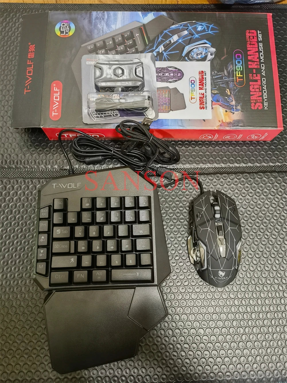 Kit Mobilador Gamer Kit Gaming Keyboard Mouse Mobile Games Converter 3 In 1 Combo One Hand Keyboard for PUBG Mobile Games TF900