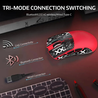 Attack Shark R1 Wireless Gaming Mouse 55g Lightweight 18000dpi PAW3311 Tri-Mode 2.4G/Bluetooth 5.2/USB-C for PC/Mac