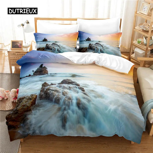 Marine Reef Bedding Set Duvet Cover Set 3D Bedding Digital Printing Bed Linen Queen Size Bedding Set Fashion Design