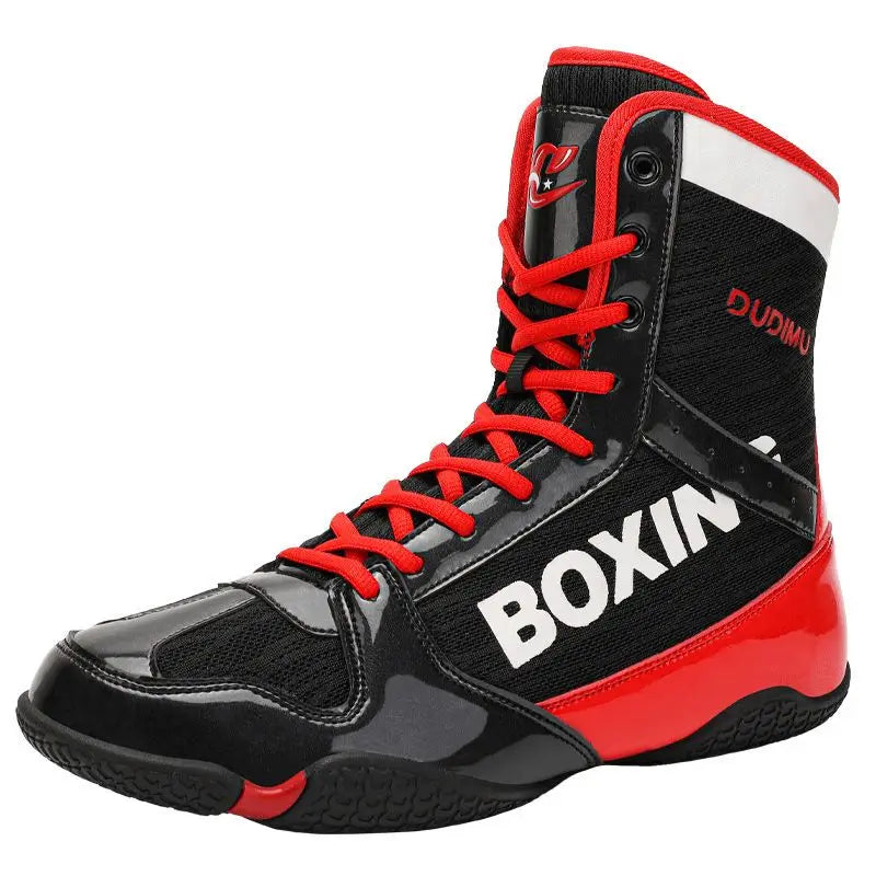 Chaussures d'entraînement de marque originale, chaussures de lutte professionnelle pour hommes et femmes, baskets de boxe respirantes, chaussures de combat montantes