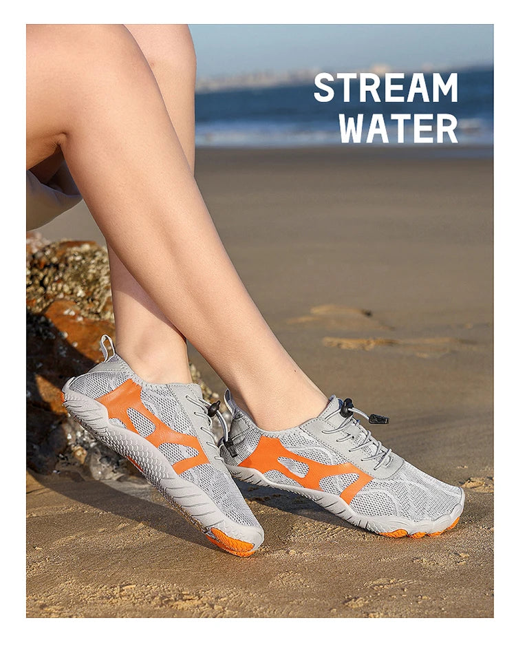 Unisex Wide Toe Barefoot Water Shoes Quick Dry Breathable Soft Sole Beach Aqua Shoes Lightweight Swimming Water Sports Sneakers