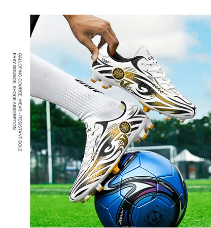Original-Fußballschuhe, Herren-Trainingsschuhe, Outdoor-Schuhe, rutschfeste Kinder-Fußballschuhe, Schuhe mit langen Stollen, Herren-Futsal-Schuhe, Größe 32–45