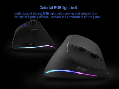 ZELOTES C18 Upright Mouse 11 Key Optical Mouse 10000DPI Support Programming Comfortable Gaming Mouse