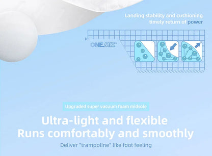 Zapatillas de running ONEMIX YUE SHUANG para hombre con amortiguación de aire, zapatillas deportivas para pareja, calzado deportivo para correr al aire libre y caminar para mujer