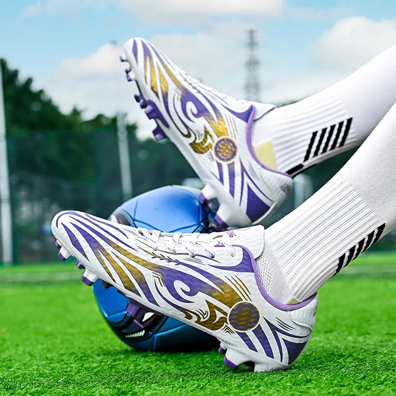 Original-Fußballschuhe, Herren-Trainingsschuhe, Outdoor-Schuhe, rutschfeste Kinder-Fußballschuhe, Schuhe mit langen Stollen, Herren-Futsal-Schuhe, Größe 32–45