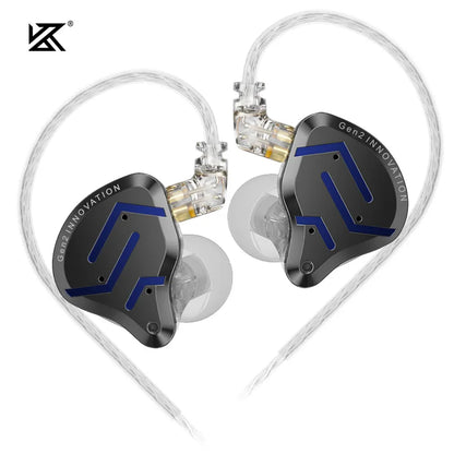 KZ ZSN Pro 2 In-Ear Metal Headphones Sport Noise Canceling Music Headphones Hybrid Drivers 1BA+1DD HIFI Bass Headphones