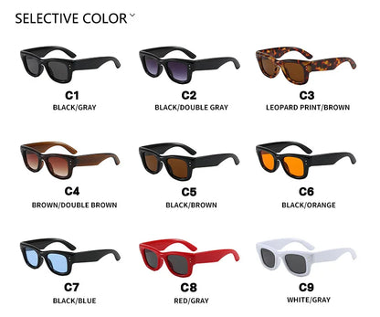 New Fashion Casual Orange Square Sunglasses For Women Men Vintage High Quality Sun Glasses Shades UV400 Eyewear