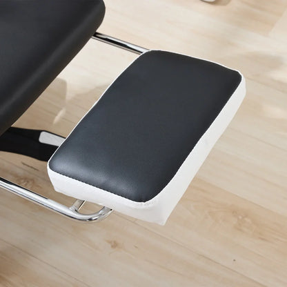 360 ° - Swivel Ergonomic Racing Design Gaming Chair Leather High Back Office Chair Height Adjustable Task Chair, Black&White