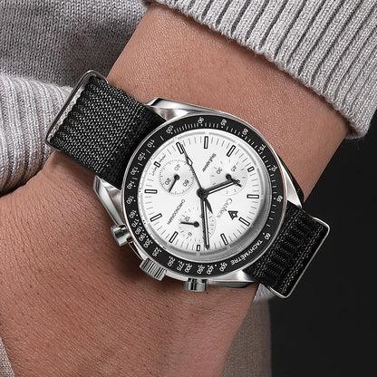 CADISEN Neue Herrenuhren Luxuriöse Quarz-Armbanduhr für Herren Saphirglas mit AR-Beschichtung Canvas VK68 Speed Chronograph Automatik