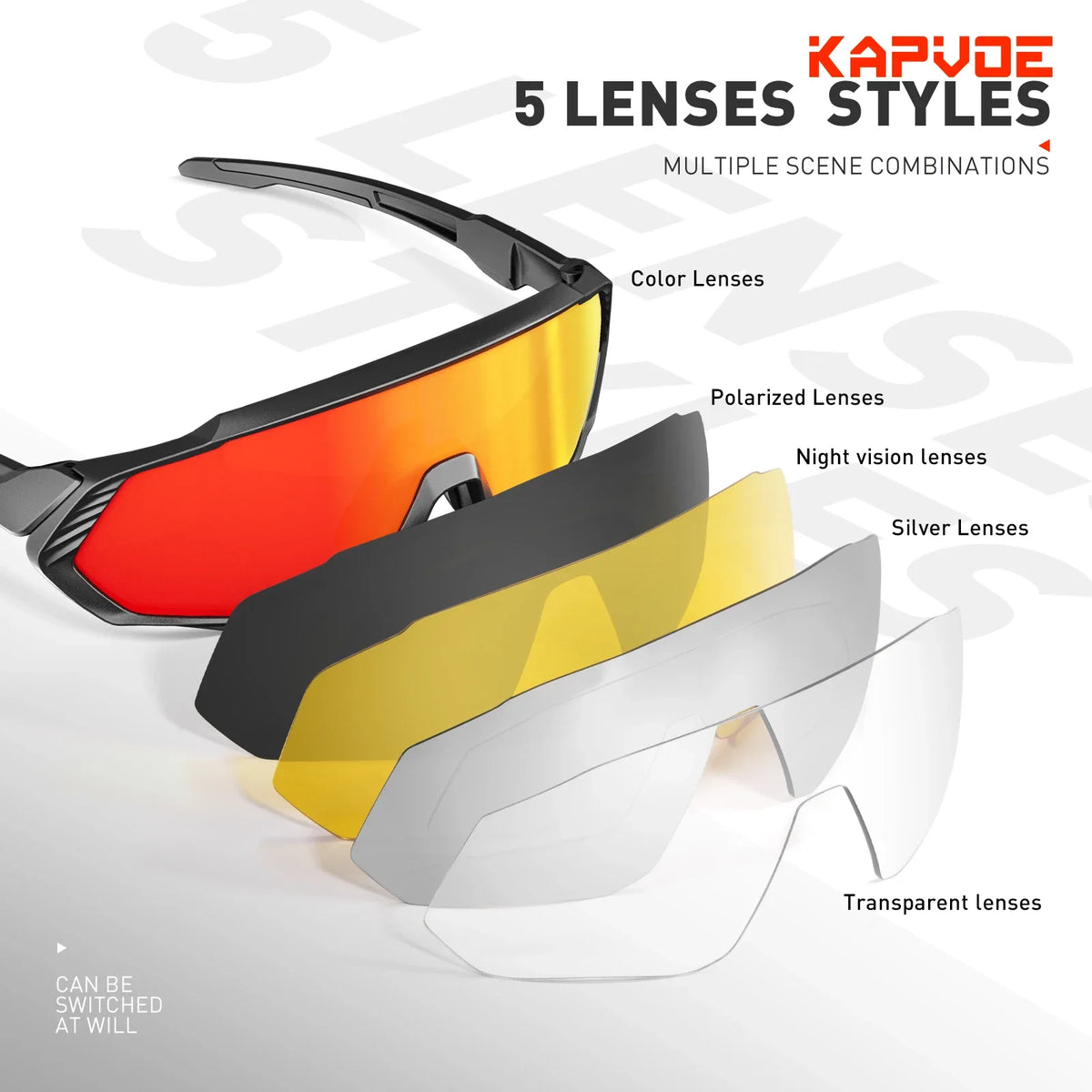 Kapvoe: Gafas de sol de marca para hombre, para pesca, montaña y ciclismo; gafas para mujer, para bicicleta de carretera; gafas de bicicleta; gafas de ciclismo; Oculos Ciclismo