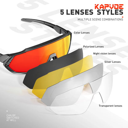 Kapvoe: Gafas de sol de marca para hombre, para pesca, montaña y ciclismo; gafas para mujer, para bicicleta de carretera; gafas de bicicleta; gafas de ciclismo; Oculos Ciclismo