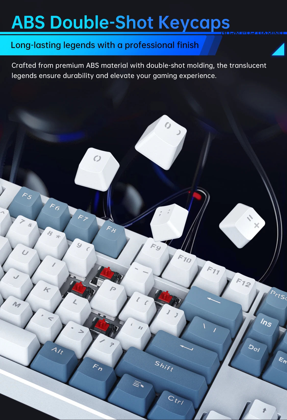 Thunderobot K104S Mechanical Keyboard Full-Size 104 Keys Wired Office Gaming Keyboard ABS Shine-through Keycaps For PC Laptop