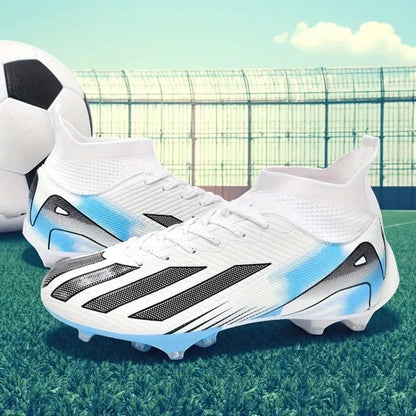 Men's New TF Football Boots Sneakers Society Turf Grass Ultralight Male Soccer Shoes Comfortable Ankle Football Shoes Futsal Fast