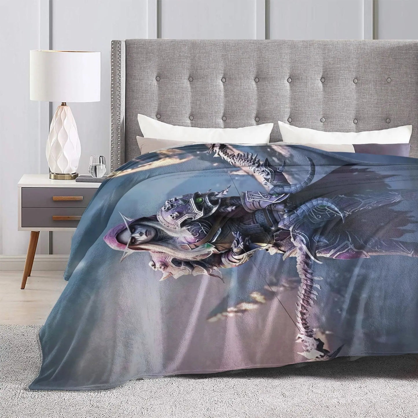 Warm BlanketStudents Travel World of Warcraft  Sylvanas Windrunner Throw Blanket  Flannel Bedspread For Home Decor Bed Cover