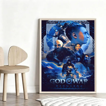 Mythic G-God of War RagnarokS Poster Stylish Art Poster Wall Decor for Living Room Bedroom Office Hotel Home Interior