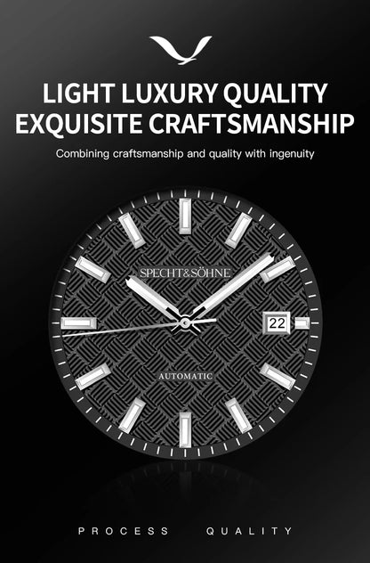 Specht&Sohne 2025 Neue 38MM Herrenuhr, Automatikuhr, Japan Miyota 8215 Uhrwerk, Stahl, Saphirglas, wasserdichte Reloj Homb