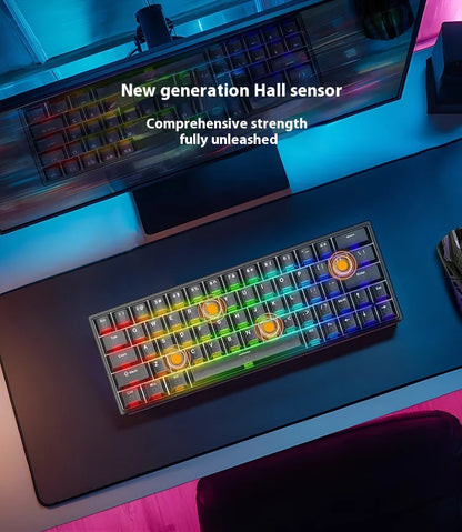 IROK ND63 Max ND63 Ultra ND68 Pro Gaming Magnetic Mechanical Keyboard 60% Layout RT0.001mm 8K 0.125ms Delay Wired Gamer Keyboard