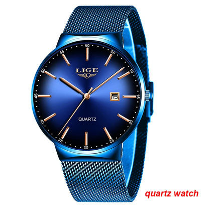 Męskie zegarki mechaniczne z automatycznym mechanizmem marki LIGE – luksusowy zegarek z najwyższej półki z tourbillonem, elegancki i wodoodporny, idealny do pracy lub na uroczyste okazje.