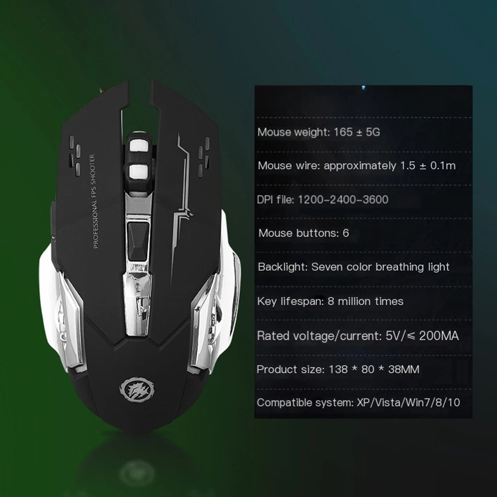 Rechargeable Wireless Mouse Gaming Computer Silent Bluetooth Mouse USB Mechanical E-Sports Backlight PC Gamer Mouse For Computer