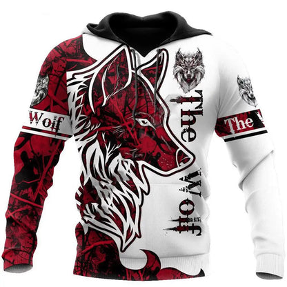 Fashion Autumn Lion, Wolf Hoodies White Tiger Skin 3D All Over Printed Men's Sweatshirt Unisex Pullover Casual Jacket