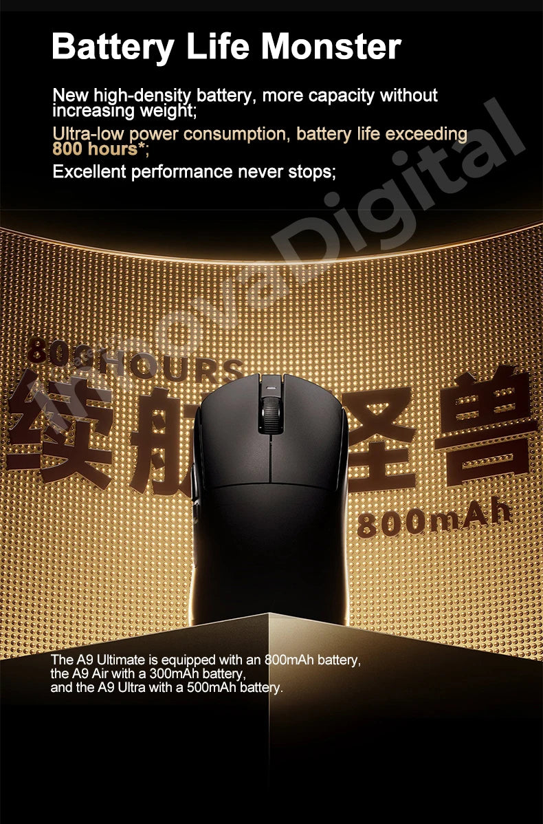 ATK Dragonfly A9 Ultimate Wireless Gaming Mouse A9 Air PAW3950 Ultra Lightweight Ergonomic E-sports Gamer FPS Mice CSGO A9 Ultra