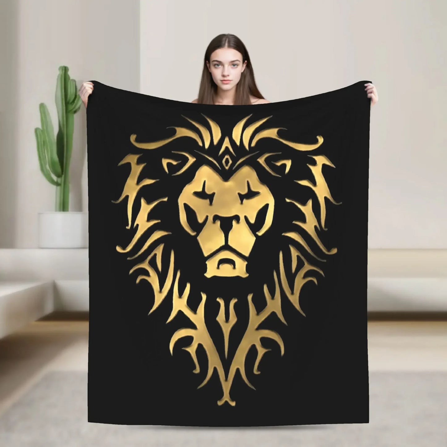 WOW World of Warcraft Arthas Retro Game Flannel Blanket Super Warm Throw Blanket for Bedroom Camping Bedspread Sofa Bed Cover