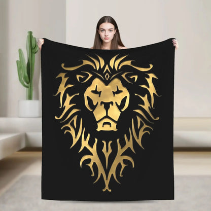 WOW World of Warcraft Arthas Retro Game Flannel Blanket Super Warm Throw Blanket for Bedroom Camping Bedspread Sofa Bed Cover