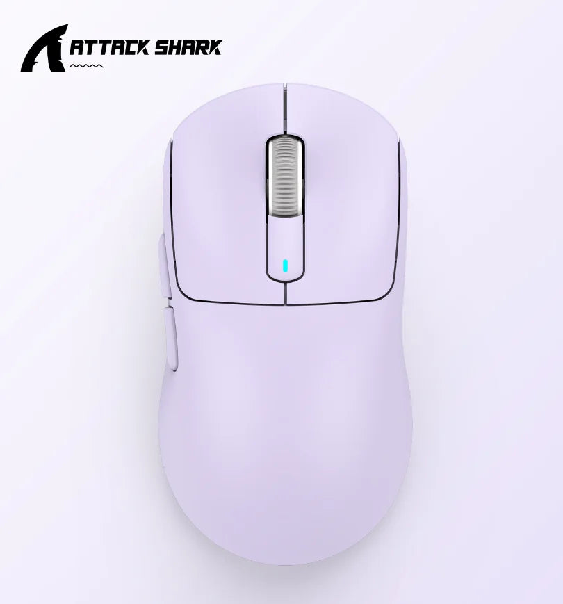 ATTACK SHARK X3 Three-mode Mouse 1K Hz,X3Pro Bluetooth Wireless Mouse 4K Hz Lightweight,PAW3395,650IPS Mobile Speed