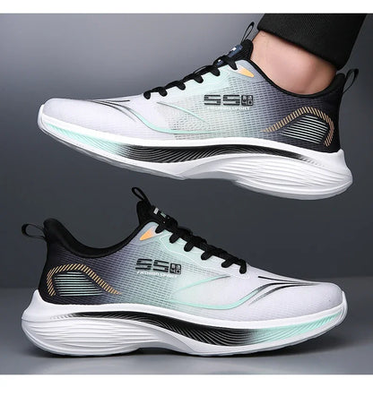 Pantofi de maraton cu placă din carbon pentru bărbați, sneakers casual cu pernă de aer, încălțăminte sport de alergare masculină luxoasă, confortabilă și ușoară