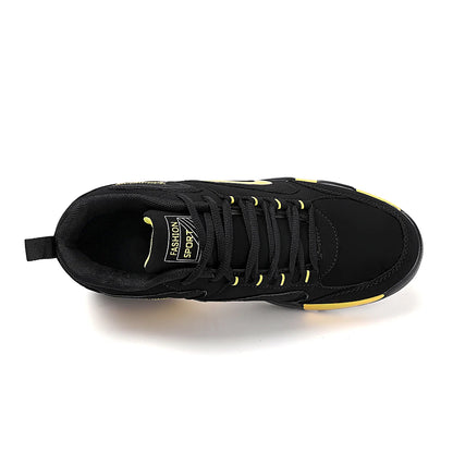 Trendige Colour-Block-Sneaker für Herren in Übergröße, bequeme, rutschfeste, geschnürte und robuste Freizeitschuhe für Outdoor-Aktivitäten von Herren