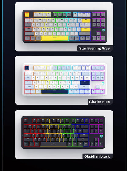 Ajazz AK870 V2 Gaming Mechanical Keyboard is a Hot-Swappable RGB Wired Gaming Keyboard Suitable for Various Scenarios on Laptops
