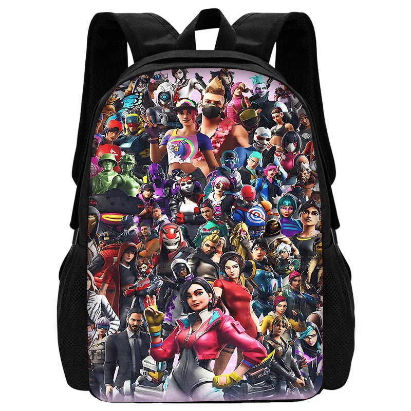 Trendiger FortniteS Kinderrucksack für Jungen und Mädchen, Schüler-Geburtstagsgeschenk, unisex, langlebiger Schul- und Campingrucksack