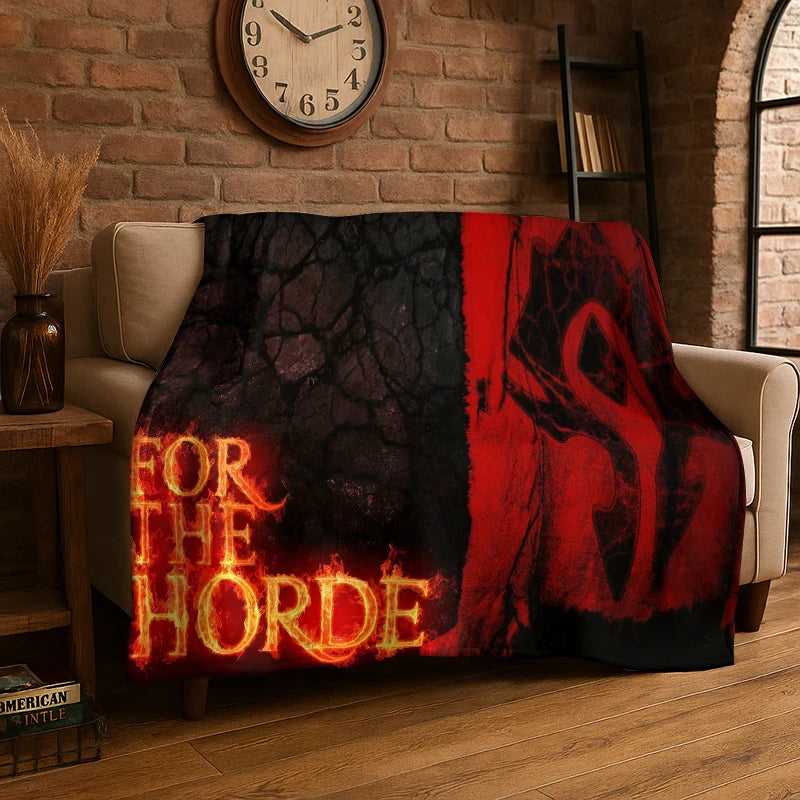 Demon Hunter Arthas World of Warcraft WOW Game Flannel Blanket Soft Warm Throw Blanket for Bedroom Living Room Bed Travel picnic