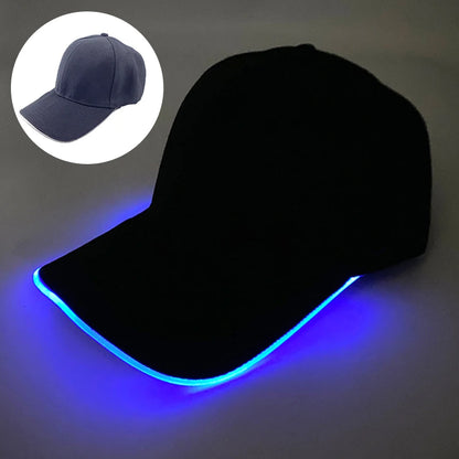 Fashion Glowing Baseball Cap LED Light Up Hip Hop Hat Bar Club Props Fluorescent Hat Men Women DJ Dance Supplies Costume