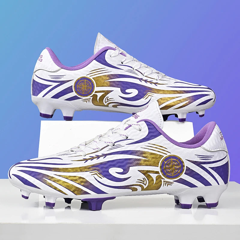 Original-Fußballschuhe, Herren-Trainingsschuhe, Outdoor-Schuhe, rutschfeste Kinder-Fußballschuhe, Schuhe mit langen Stollen, Herren-Futsal-Schuhe, Größe 32–45
