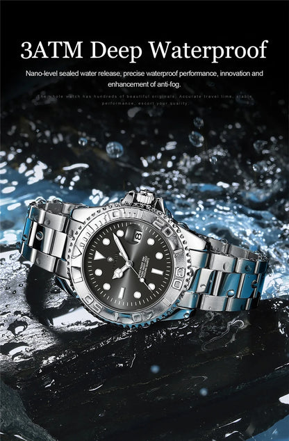 Montres de luxe pour homme - Nouvelle marque - Montres-bracelets sportives et tendance à quartz - Cadeaux pour homme - Montres automatiques - Horloge numérique « Café » pour homme