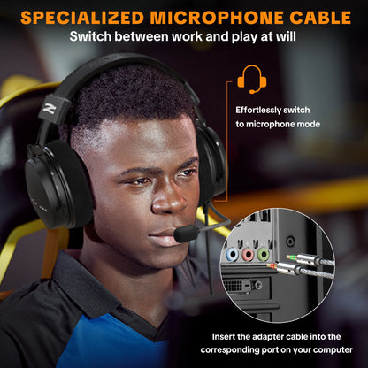 TALOMEN W550x Corded Studio Headphones Stereo Professional DJ Headphones Over-Ear Monitor Headphones with Detachable Cable