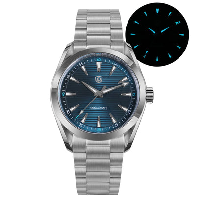 Watchdives WD0006B VH31 Quartz Wristwatches White Mops Dial AR Sapphire Luminous BGW9 100M Waterproof 38Mm Stainless Steel Watch