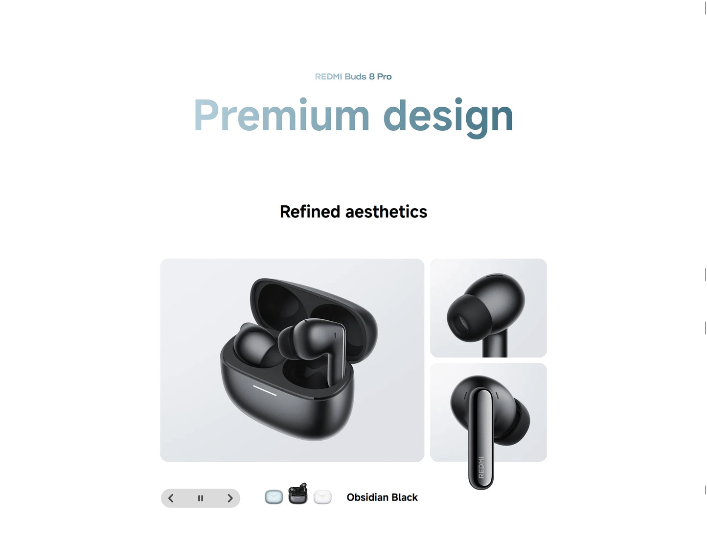 New Xiaomi Redmi Buds 8 Pro Global Version TWS Earphone Buletooth 5.4 AI Clear Call 3 MIC 55dB Active Noise Cancellation Earbuds