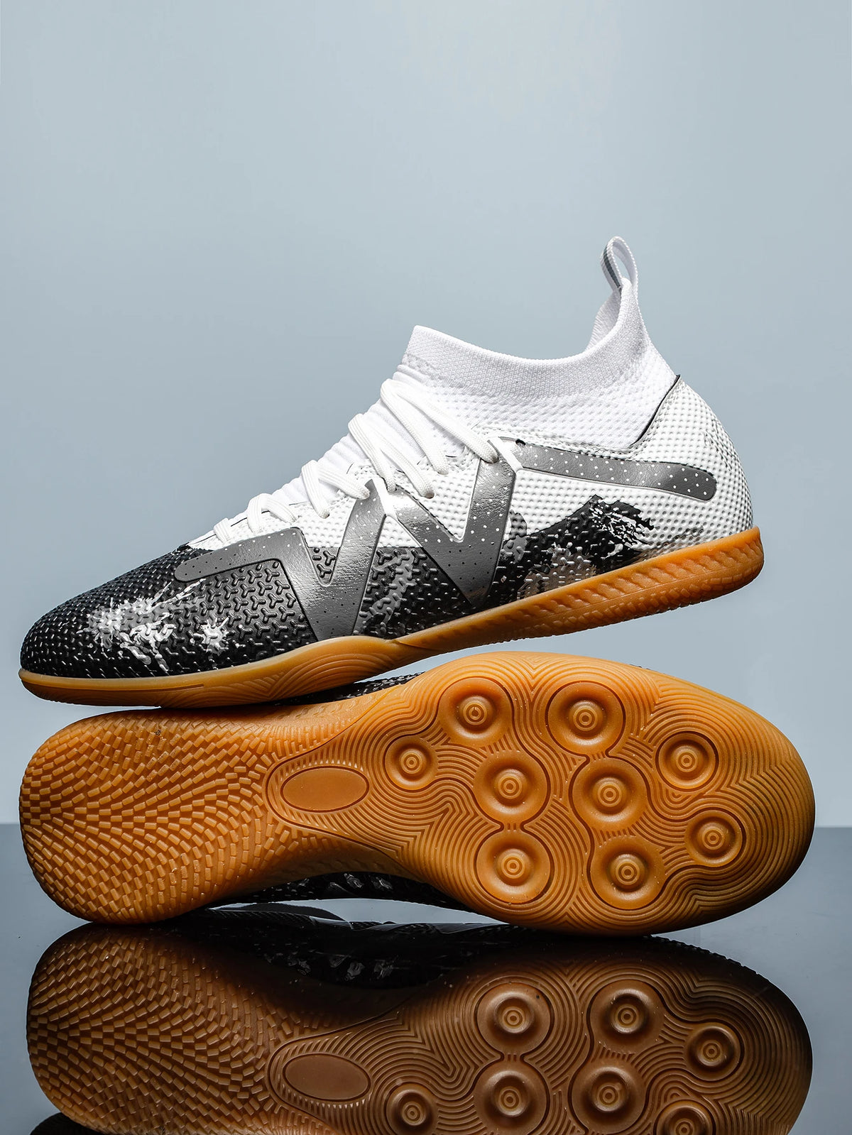 Professional Men's Indoor Flat-Bottomed Football Shoes Adult Durable Comfortable Training Shoes Teenagers Non-Slip Soccer Shoes