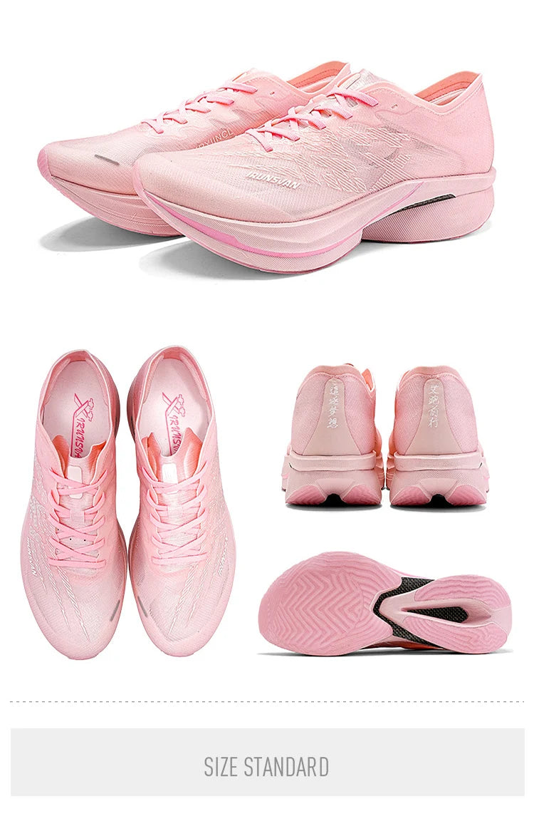 IRUNSVAN Zapatillas deportivas con placa de carbono para maratón, zapatillas profesionales de running, amortiguadoras, transpirables, para jogging, unisex 095