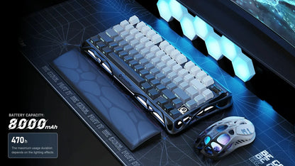 GravaStar Mercury K1 RGB Mechanical Keyboard Hot Swappable Gaming Keyboard Linear Switches RGB Wireless Gaming Keyboard