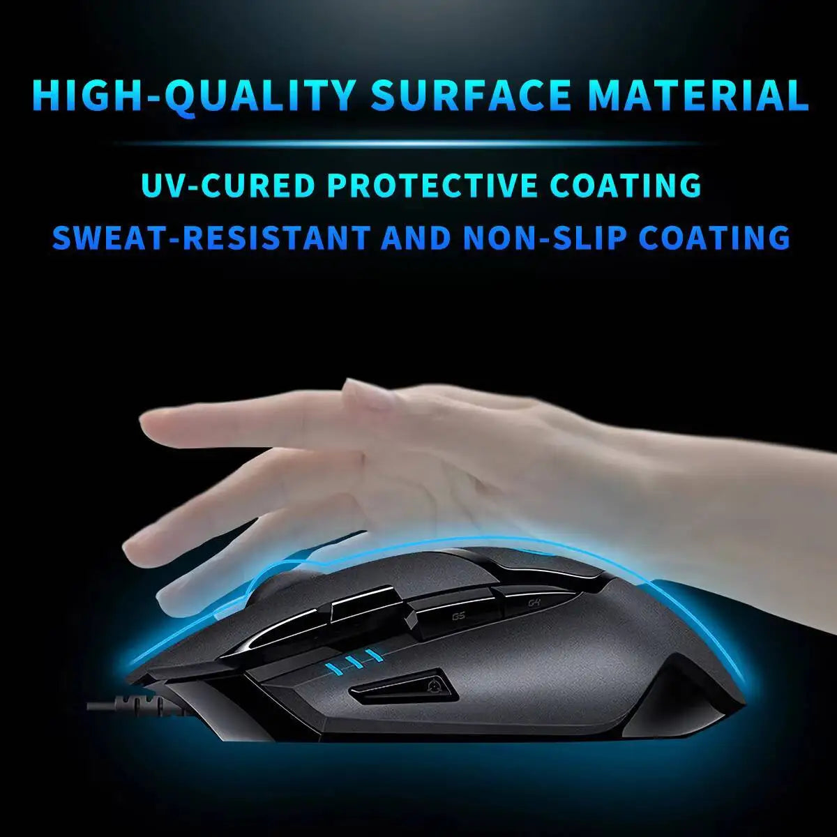 Logitech G402 Gaming Mouse Fusion Engine Tech 4 DPI Settings 32-Bit Processor Anti-Slip for Professional Competitive Gaming