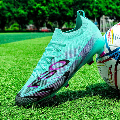 Nouvelles chaussures de football pour hommes, chaussures d'entraînement, crampons longs antidérapants FG, chaussures de football ultralégères, crampons d'extérieur, livraison directe