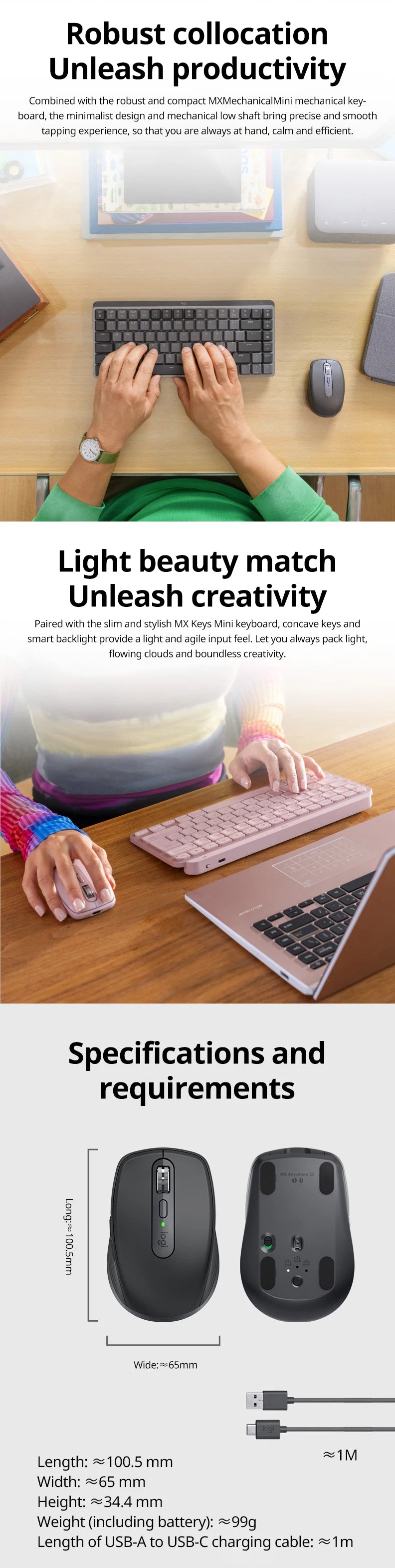 Logitech MX Anywhere 3S Mouse seamlessly switches across 3 devices! A portable office tool compatible with multiple systems