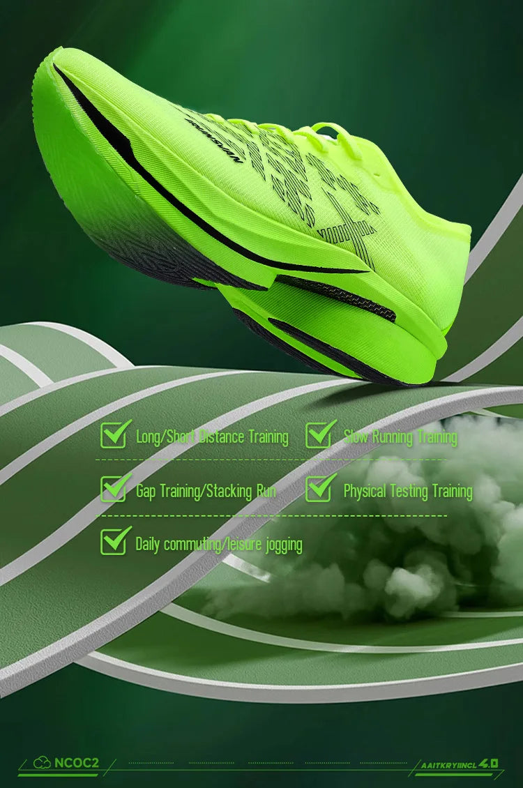 IRUNSVAN Zapatillas deportivas con placa de carbono para maratón, zapatillas profesionales de running, amortiguadoras, transpirables, para jogging, unisex 095