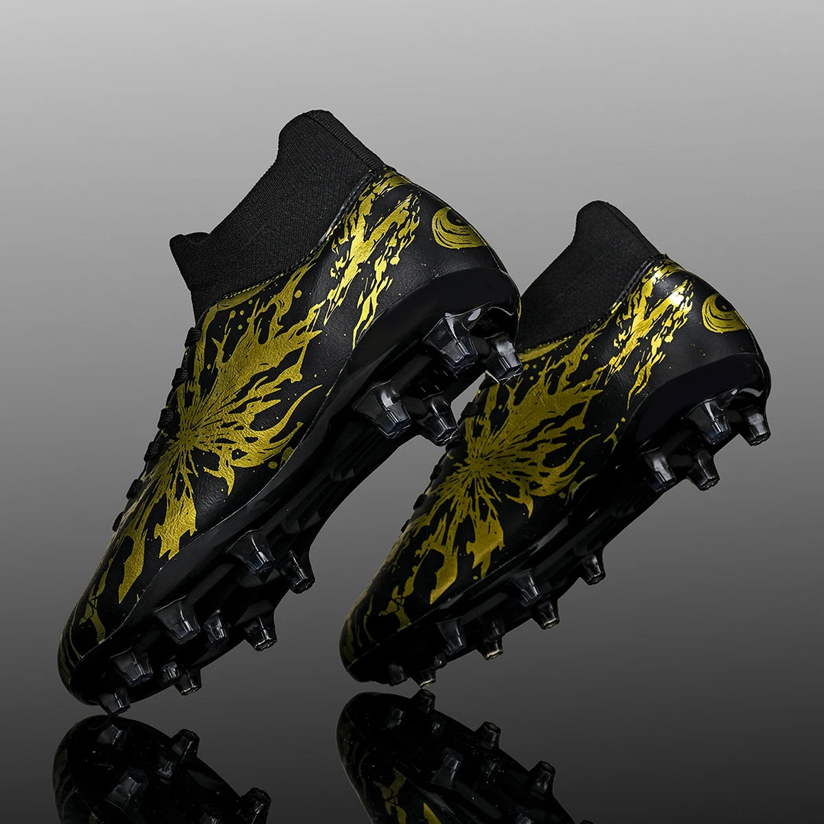 Chaussures de football AG FG pour hommes adultes, légères, en PU, avec crampons en caoutchouc à haute adhérence, pour les entraînements et les matchs de football en extérieur.